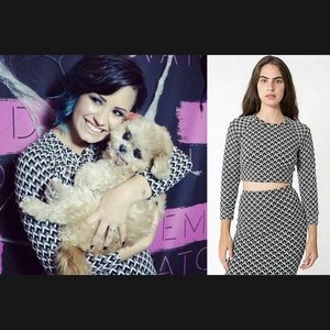 Long sleeve American apparel jacquard crop top m🎁24 hour price drop!